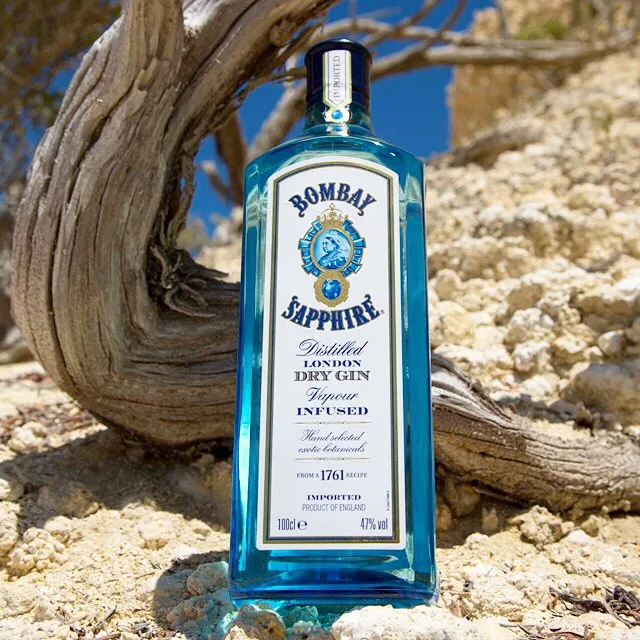 Bombay Sapphire flasken.